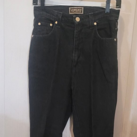VERSACE JEANS SIGNATURE Jeans Black size 31 45 from S/S 1993 Miami Collection - Picture 6 of 9